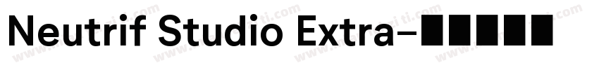 Neutrif Studio Extra字体转换